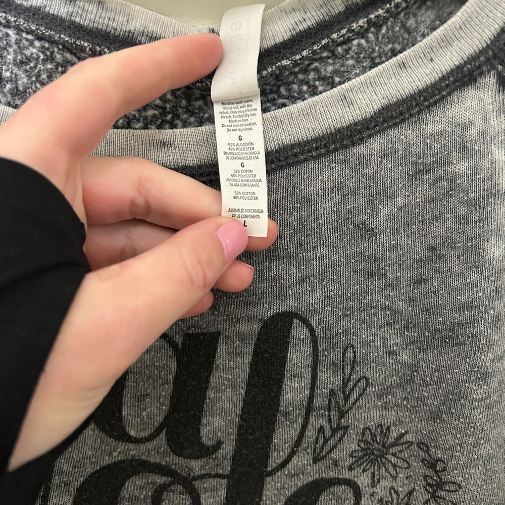 BELLA CANVAS | ‘Hale & Habit’ Canvas Charcoal Graphic Sweatshirt, Size Large - Picture 4 of 4